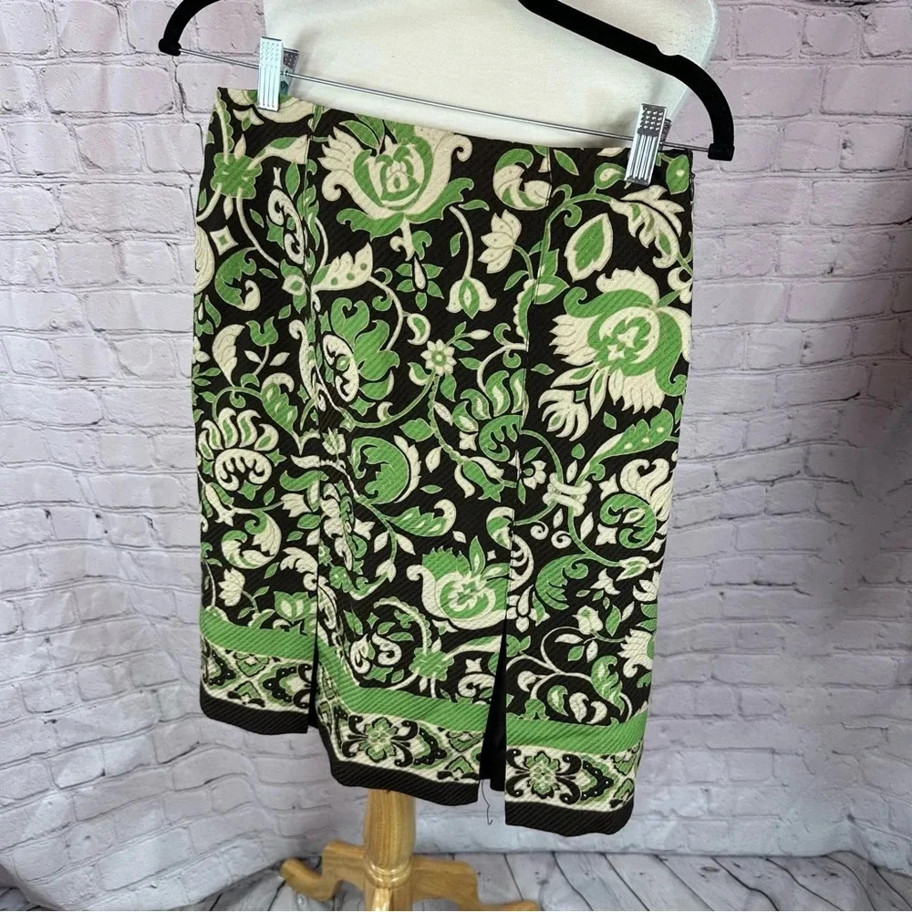 Harold's pencil skirt wool silk blend floral print size 2